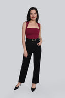 Top Miss Daring Wine Red