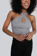 Top Miss Playful Melange Grey