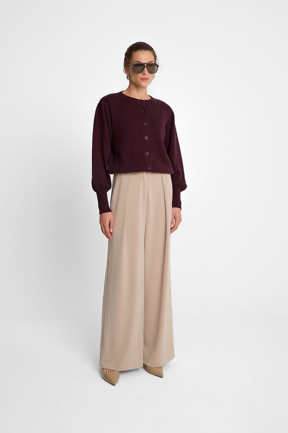 Miss Chic Plum Cardigan