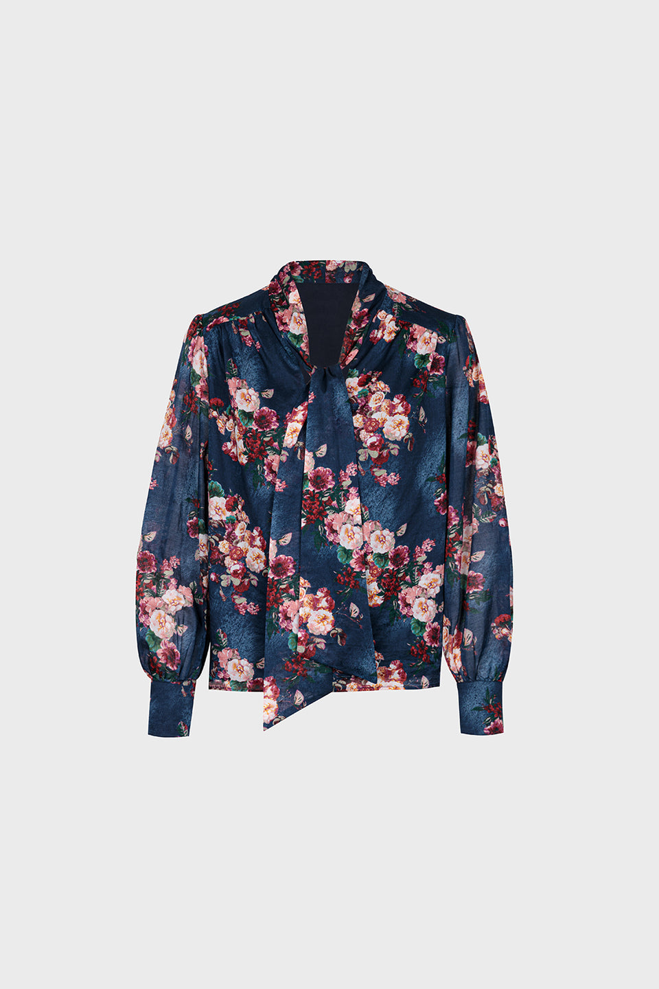 Miss Blooming Hemdbluse in Navy