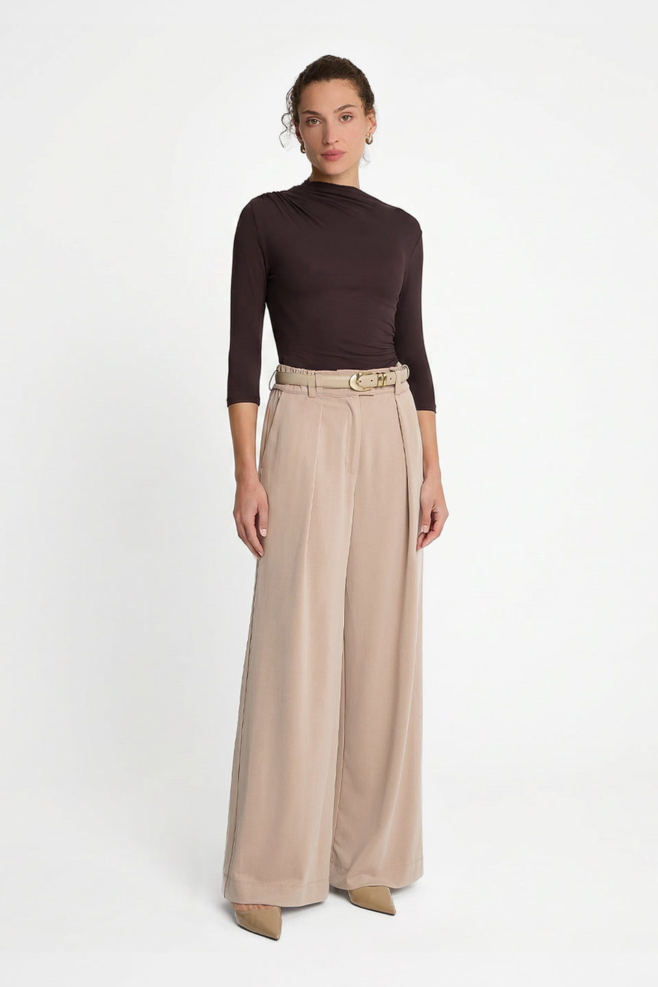 Longsleeve 3/4 Miss Sculptural Dark Chocolate