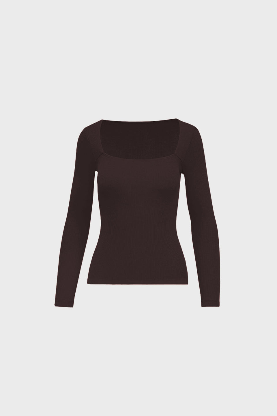 Miss Caro Long-Sleeved Top – Dark Chocolate