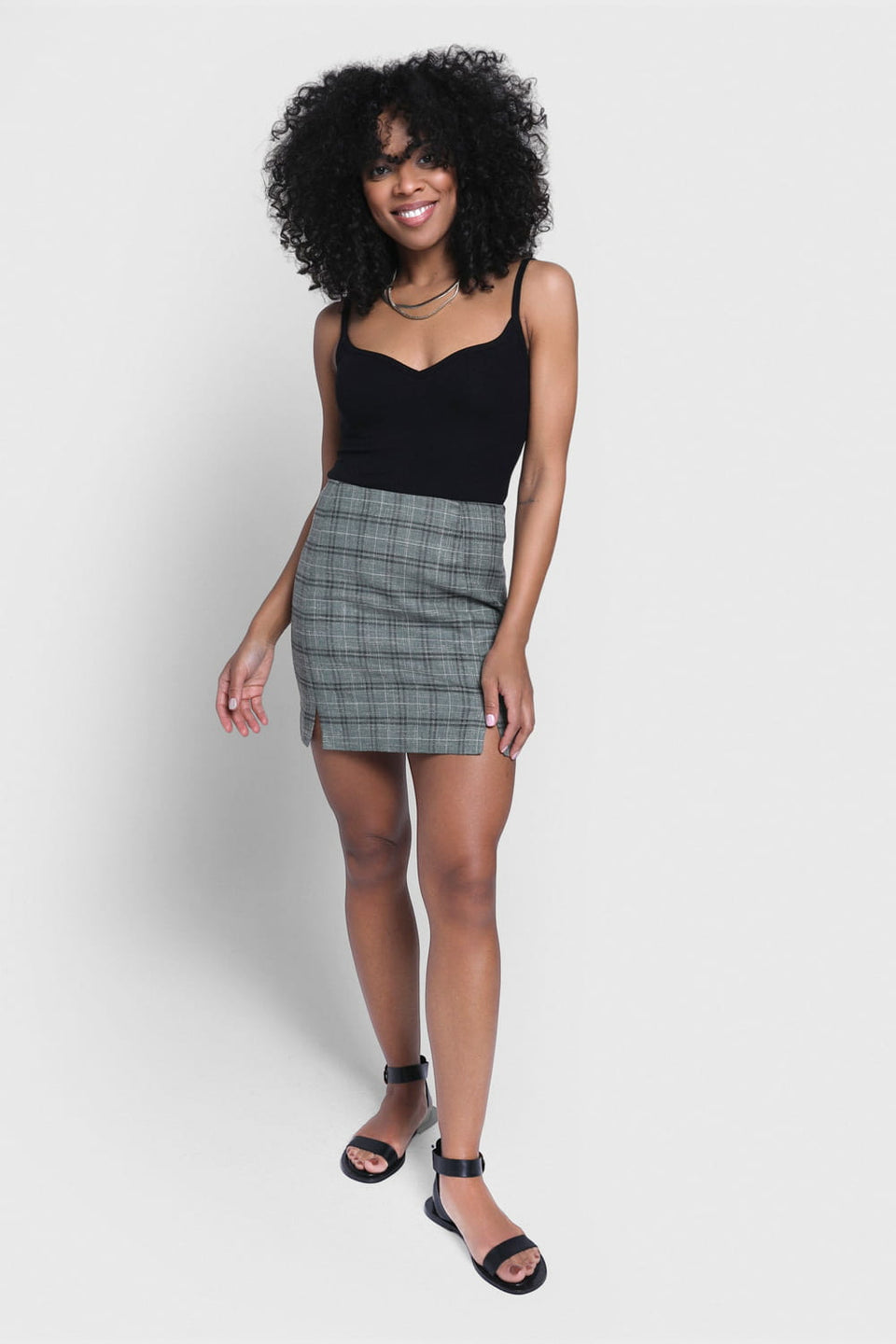 Miss Preppy Green Skirt