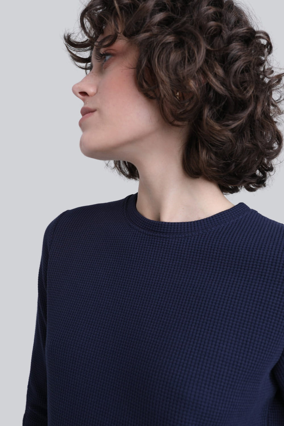 Miss Dapper Navy Long-Sleeved Top