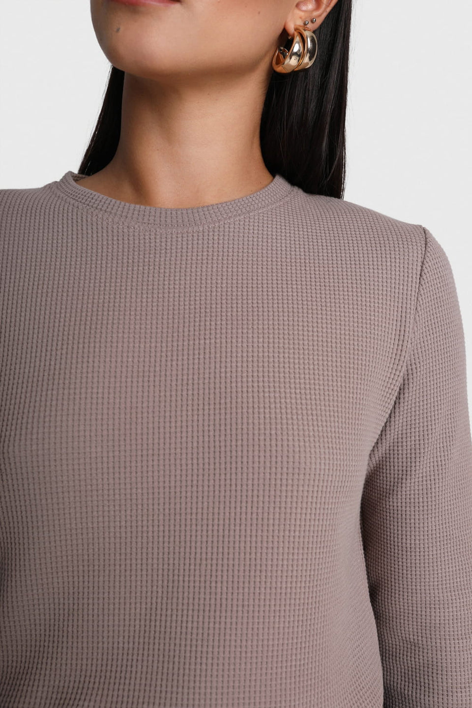Miss Dapper Long-Sleeved Top – Beige