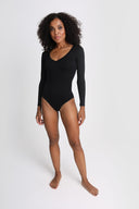 Body Miss Invisible Longsleeve V-neck Black