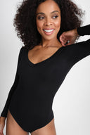 Body Miss Invisible Longsleeve V-neck Black