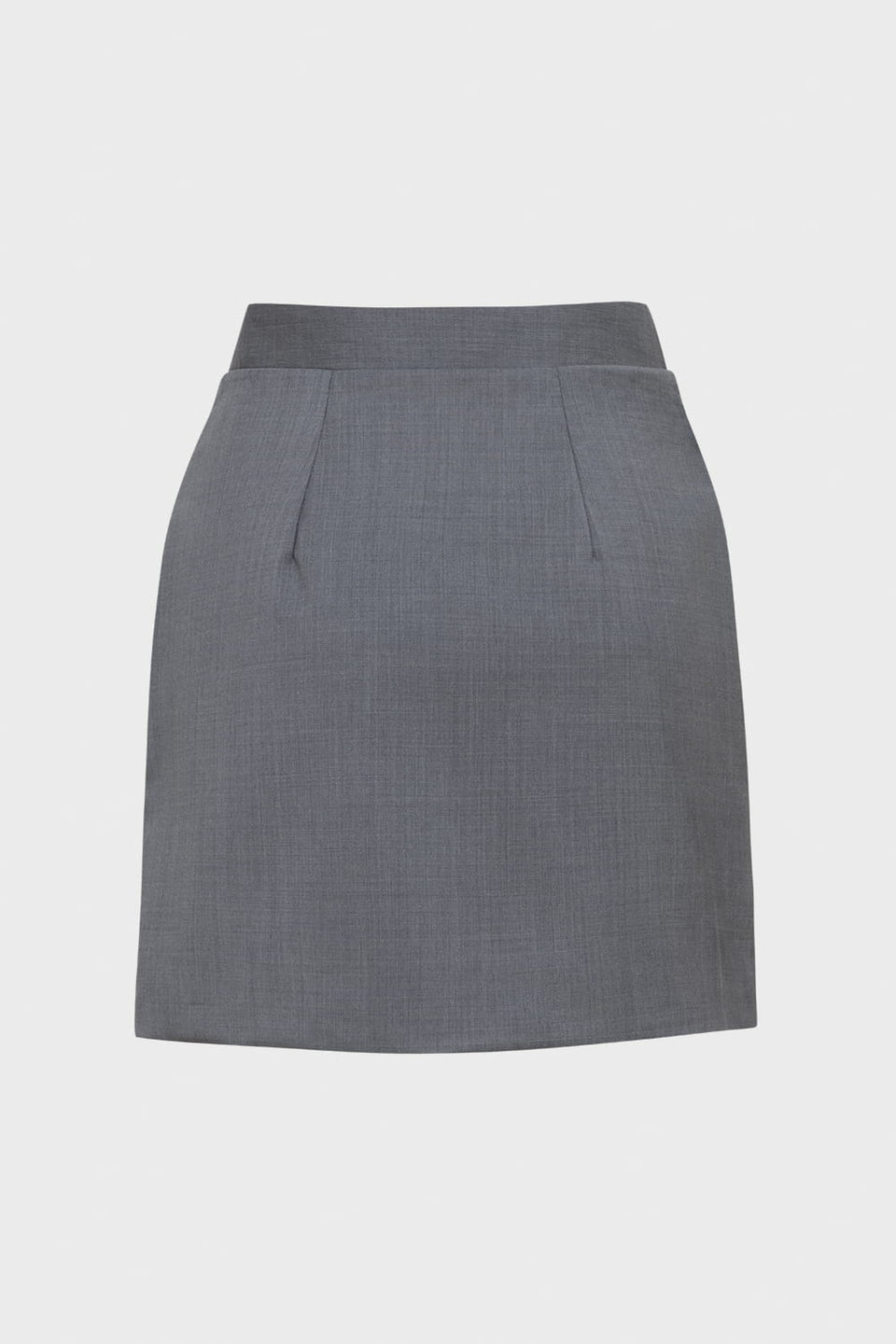 Miss Confident Melange Grey Skirt