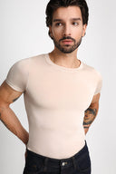 T-shirt Mr Invisible C-neck Sand