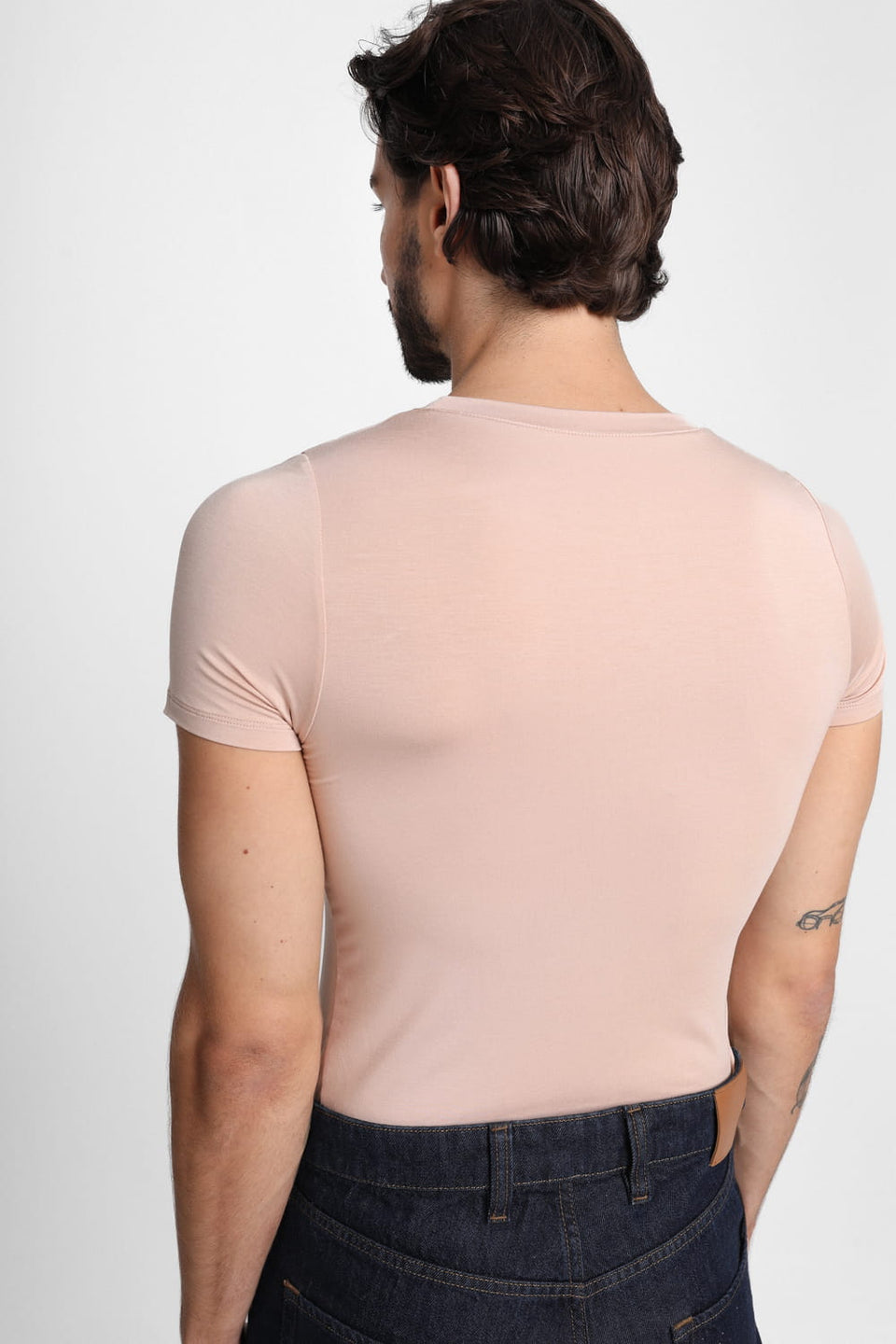 Mr Invisible C-neck T-shirt in Cappuccino