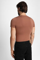 T-shirt Mr Invisible C-neck Chocolate