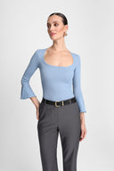 Longsleeve Miss Flair Silver Blue