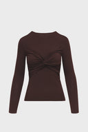 Longsleeve Miss Draped Chocolate
