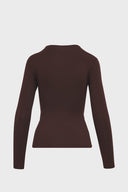 Longsleeve Miss Draped Chocolate