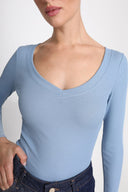 Longsleeve Miss Womanly Silver Blue