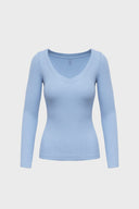 Longsleeve Miss Womanly Silver Blue