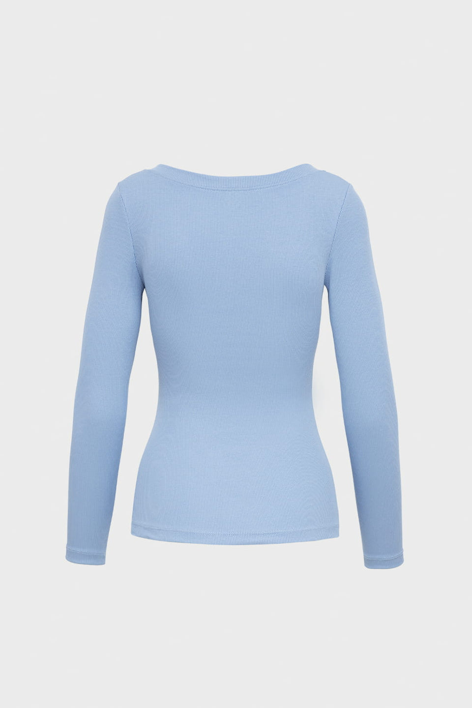 Miss Womanly Silver Blue Long-Sleeved Top