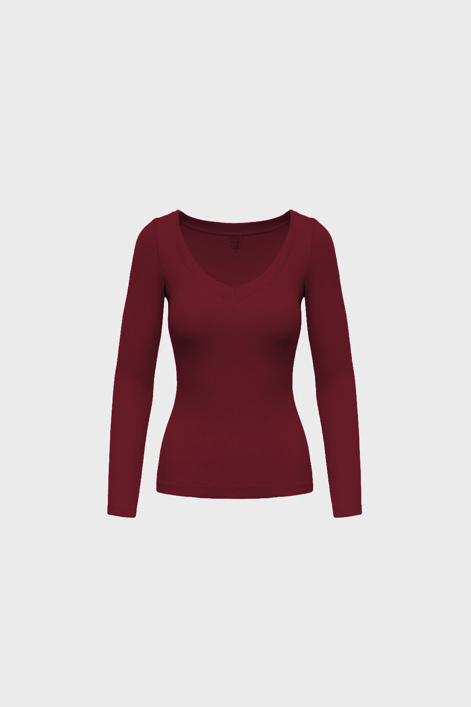 Miss Womanly Burgundy Long-Sleeved Top