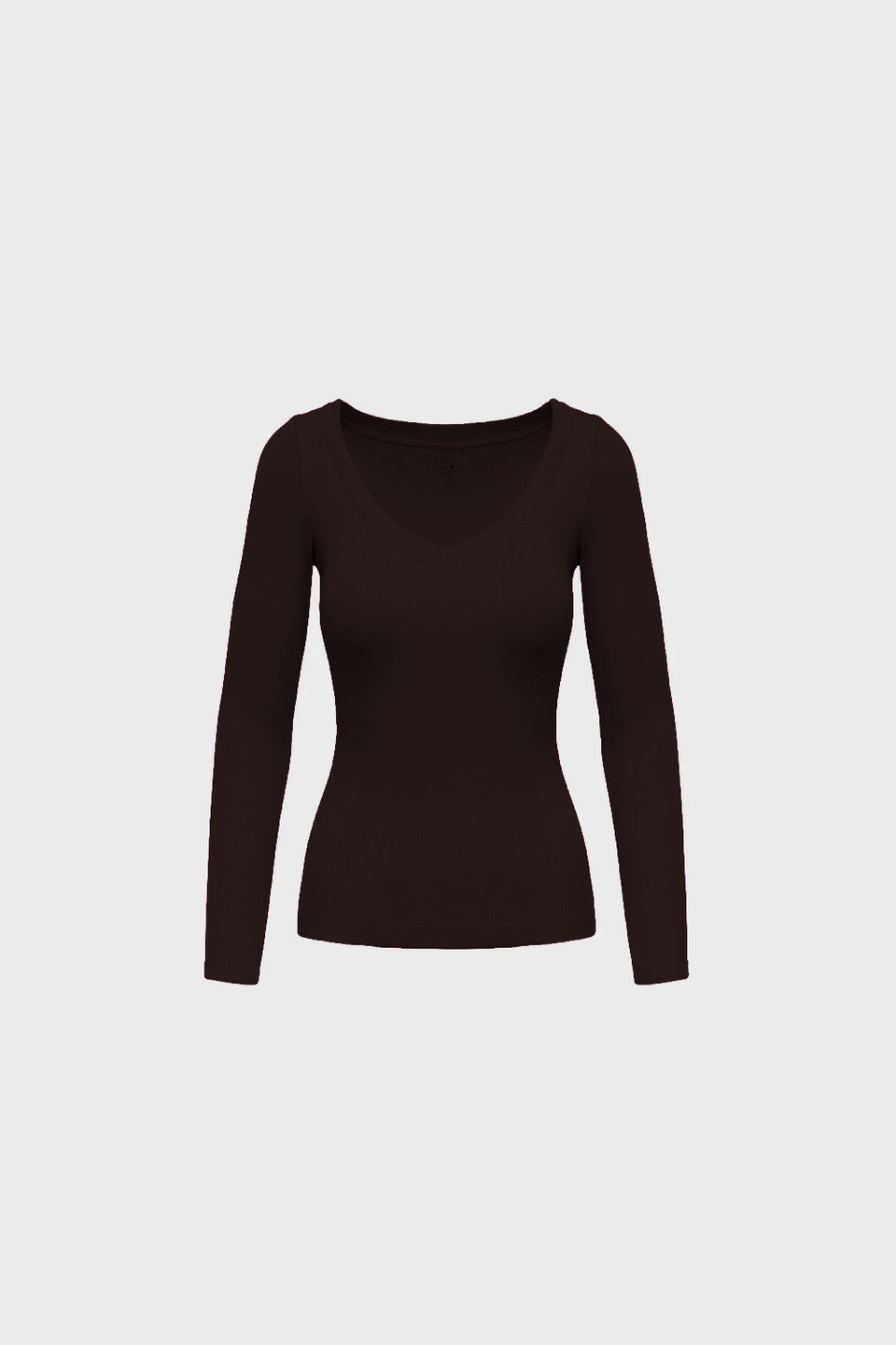 Miss Womanly Long-Sleeved Top – Dark Chocolate