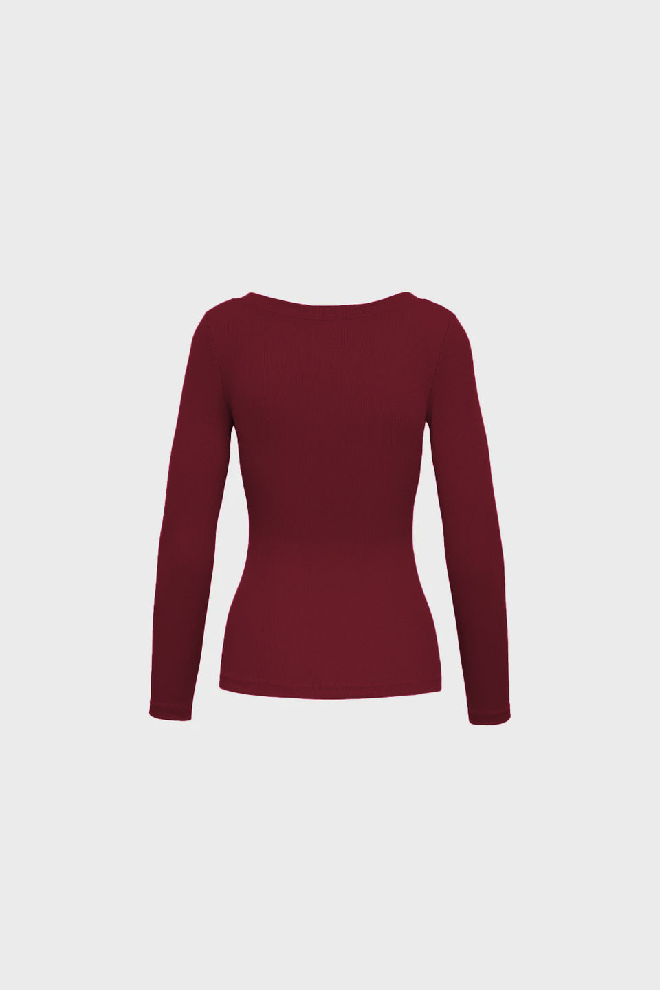 Miss Womanly Burgundy Long-Sleeved Top
