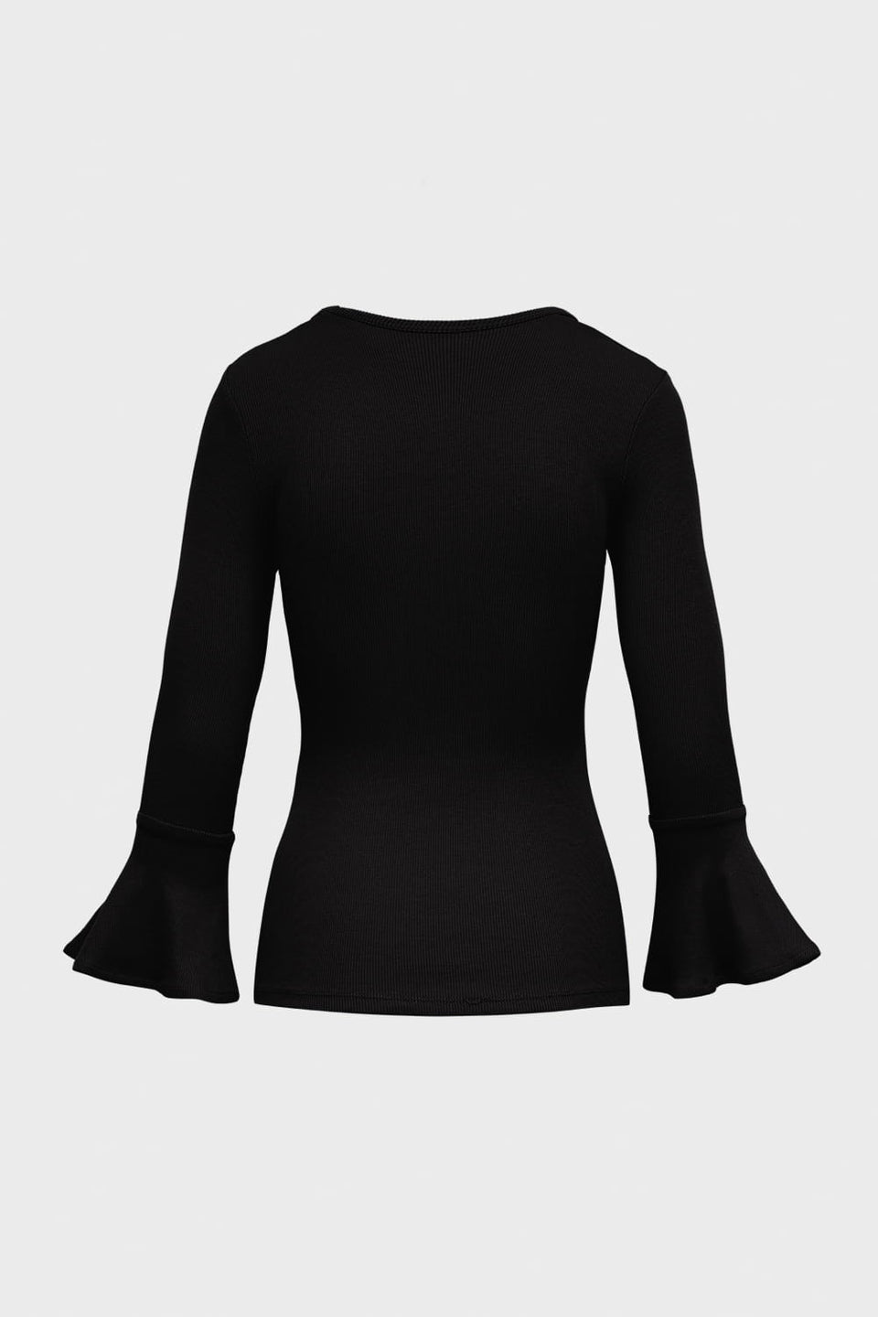 Miss Flair Black Long-Sleeved Top