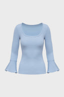Longsleeve Miss Flair Silver Blue