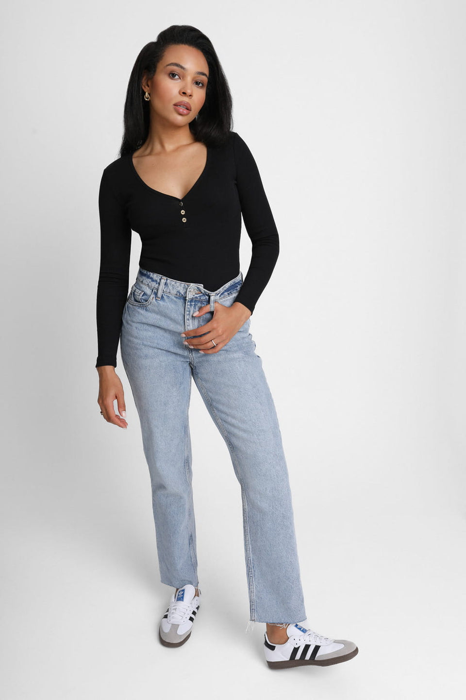 Miss Neat Black Bodysuit