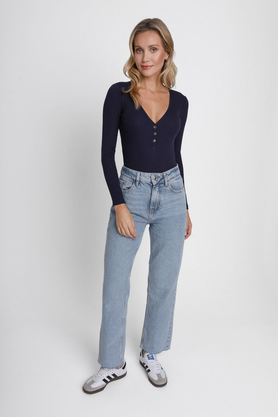 Miss Neat Navy Bodysuit