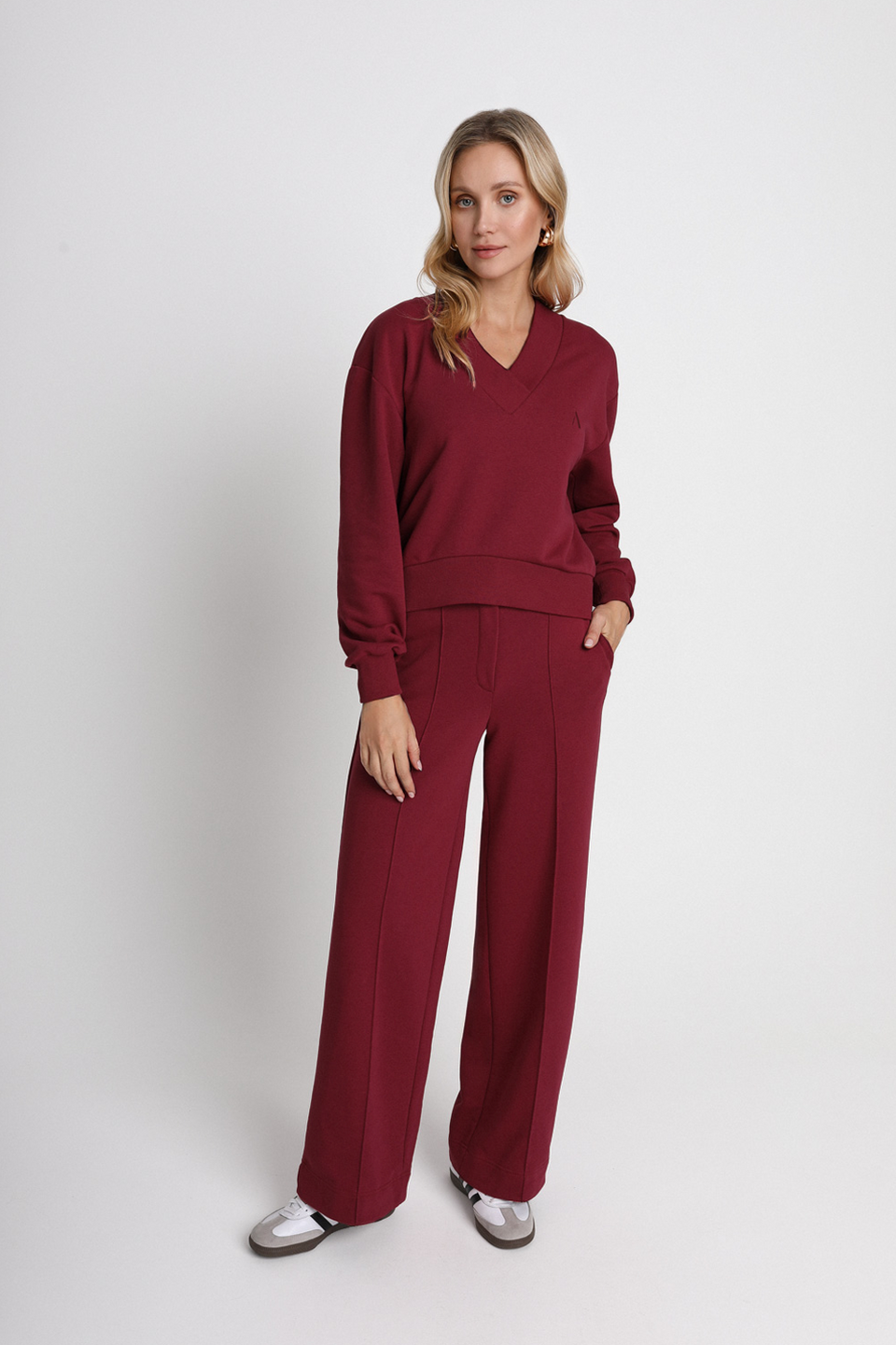 Miss Smooth Wine Red Trousers