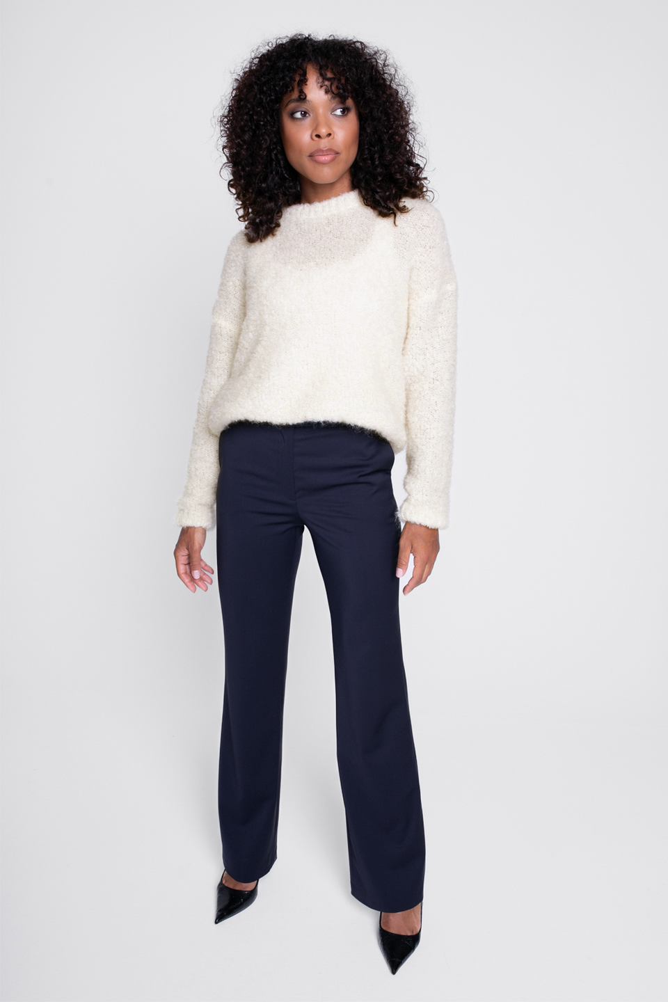 Miss Minimal Navy Trousers