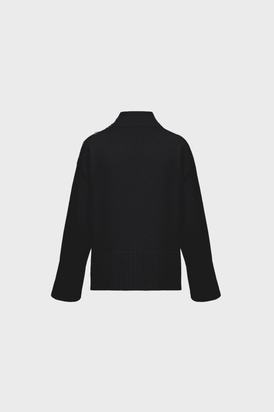 Miss Buttoned Black T-shirt