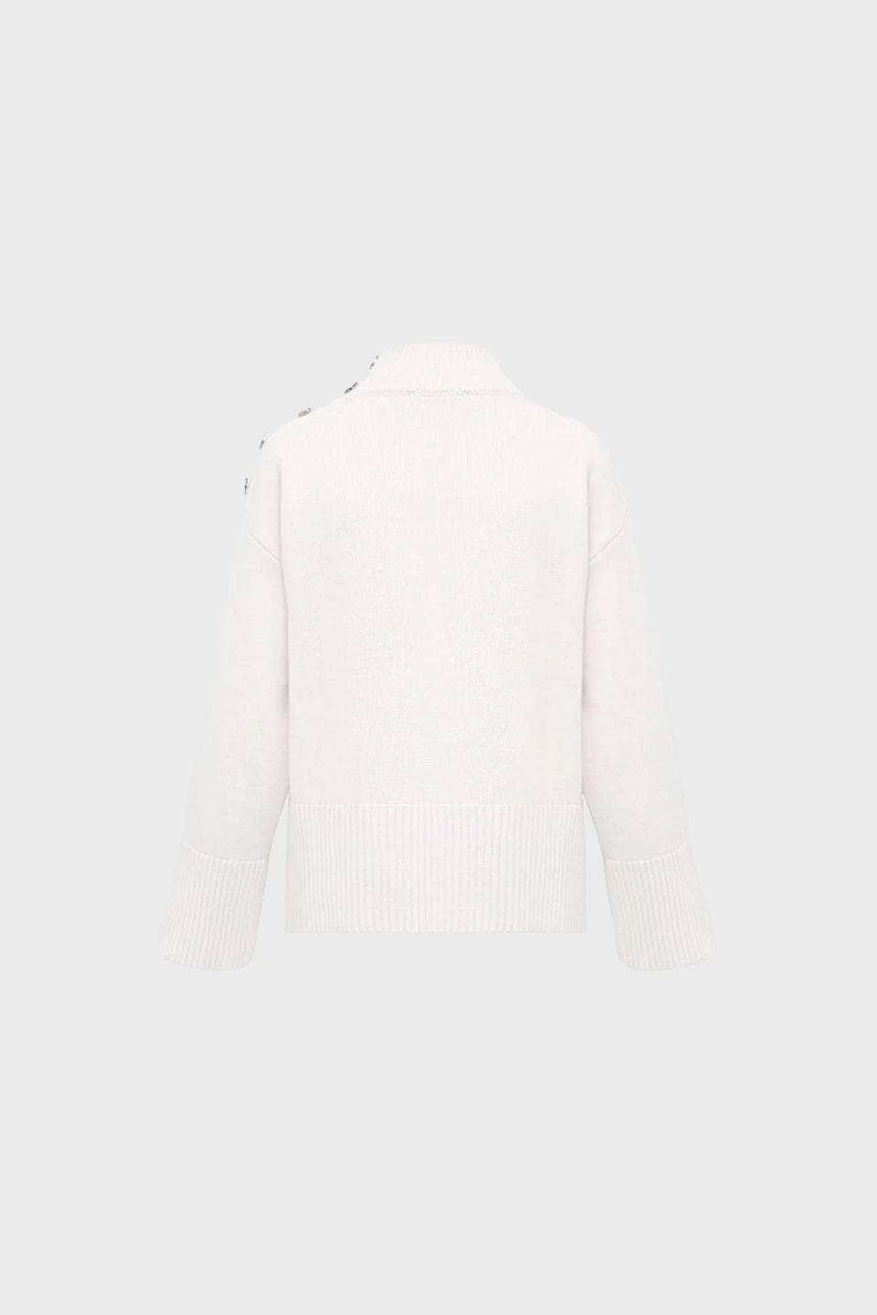 Miss Buttoned Off-White T-shirt