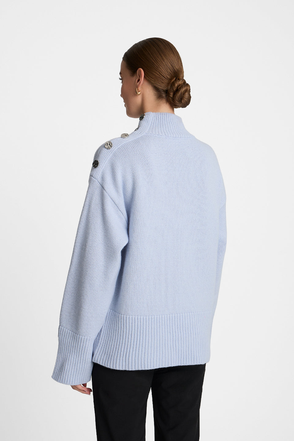 Miss Buttoned Light Blue T-shirt