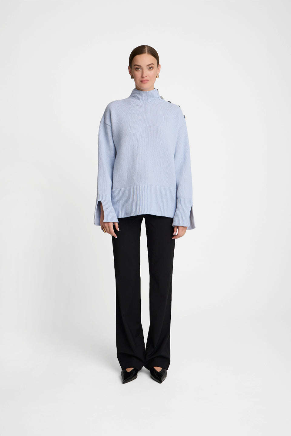 Miss Buttoned Light Blue T-shirt