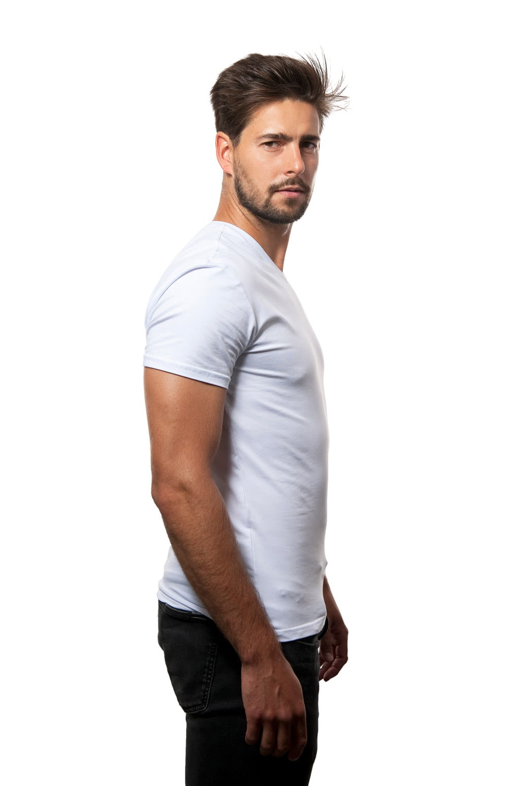 T-shirt męski biały Mr Basic White | Ansin