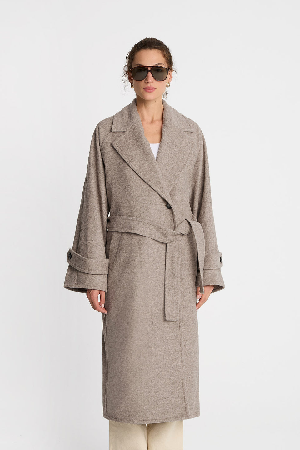 Miss Spacious Taupe Coat
