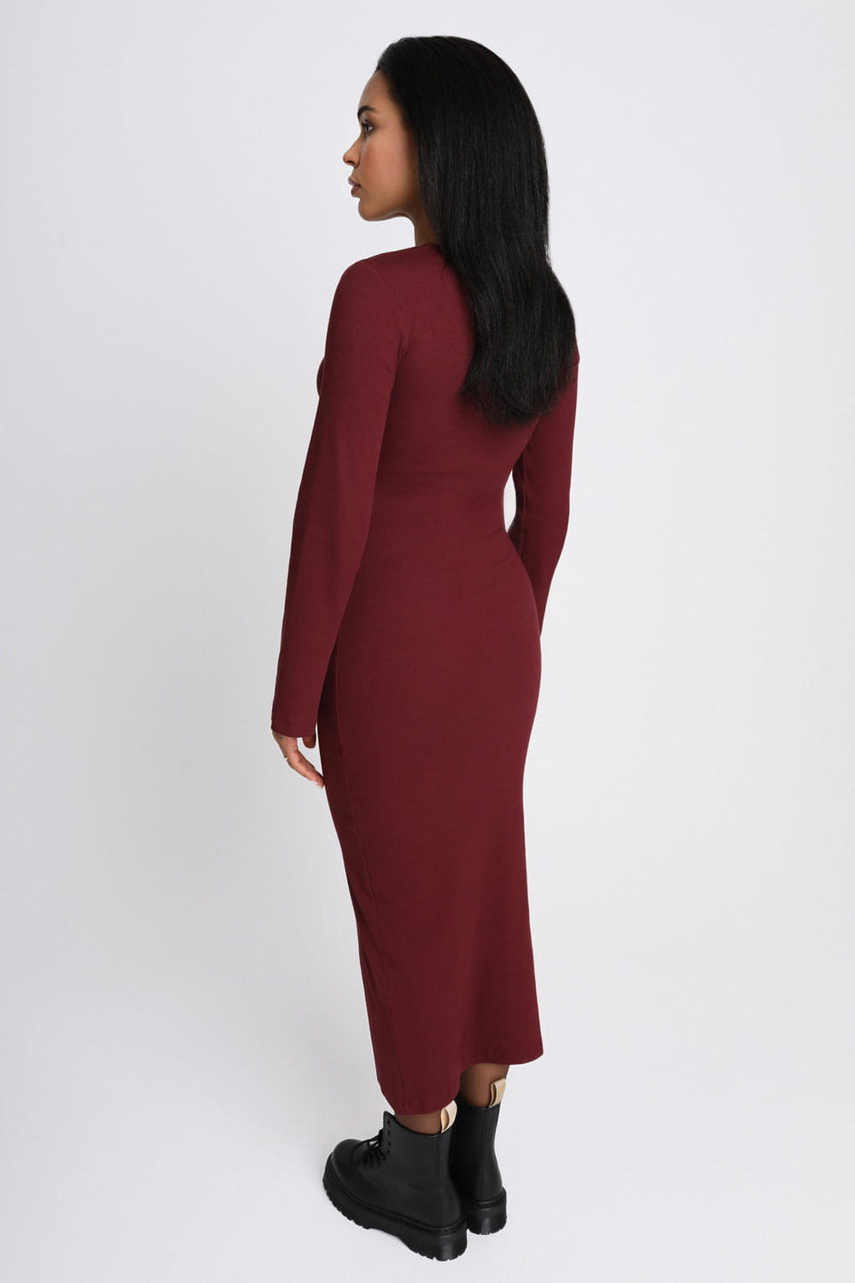 Miss Contour Burgundy Dress