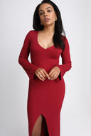 Sukienka Miss Contour Wine Red