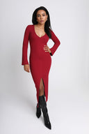 Sukienka Miss Contour Wine Red