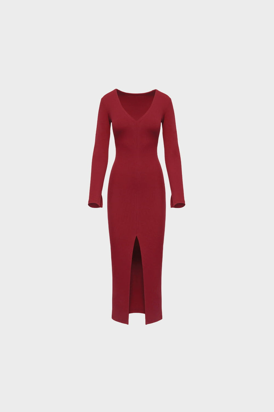 Miss Contour Wine Red Dress