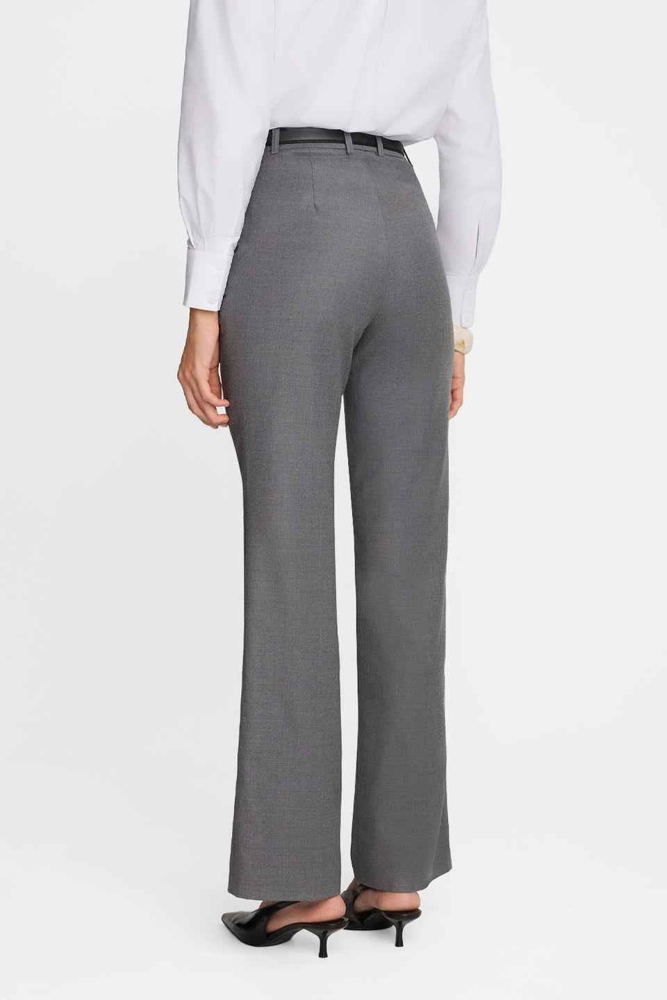Miss Minimal Melange Grey Trousers