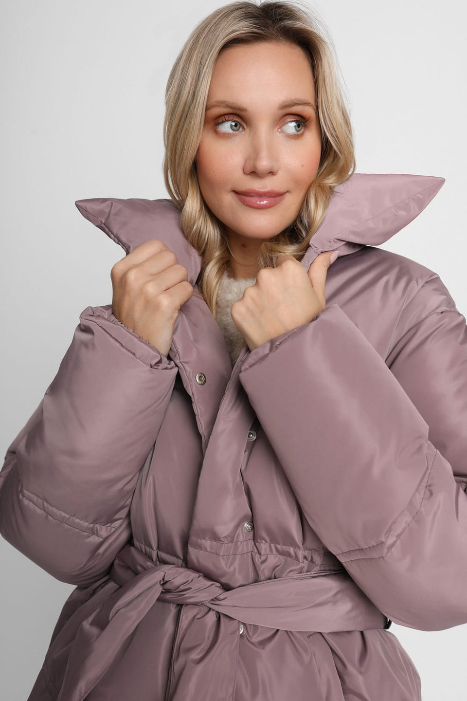 Miss Belted Mauve Jacket