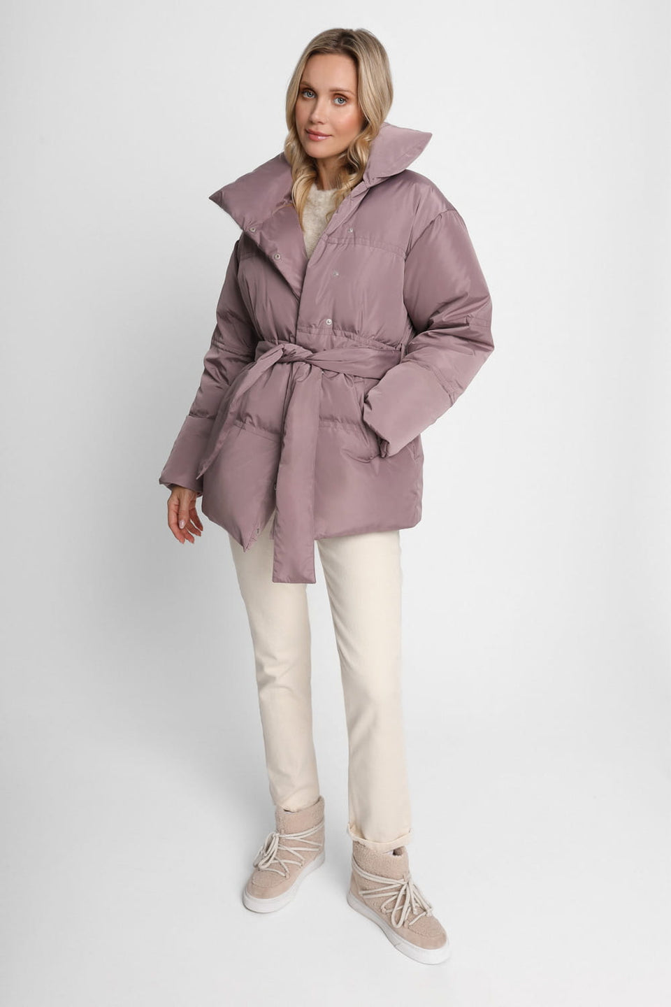 Miss Belted Mauve Jacket