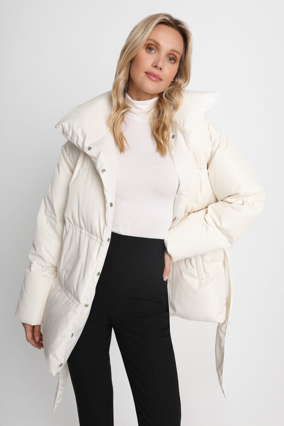 Miss Belted Cream Jacket