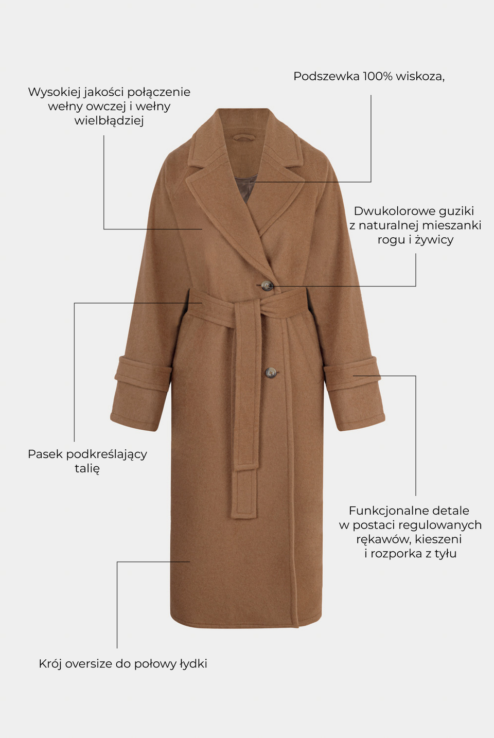 Miss Spacious Camel Coat