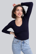 Longsleeve Miss Womanly Navy