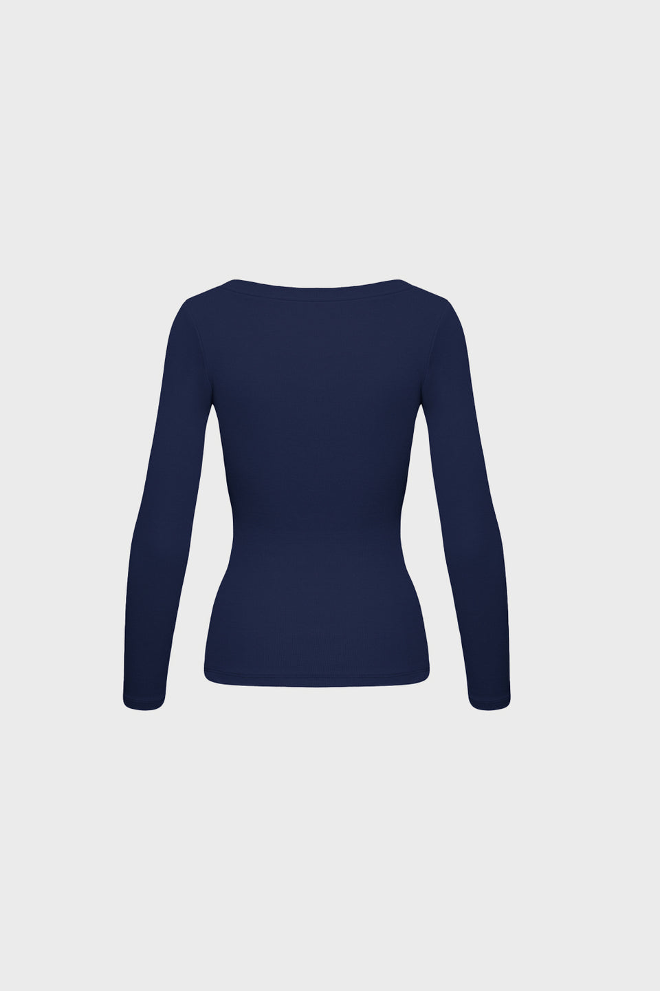 Miss Womanly Navy Long-Sleeved Top