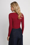 Longsleeve Miss Delicate Wine Red