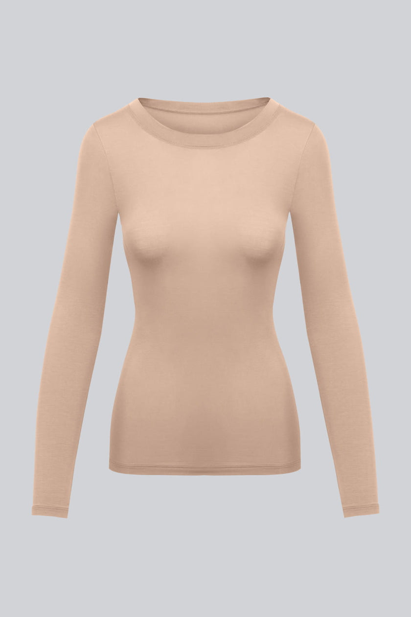 Longsleeve Miss Invisible C-neck Nude