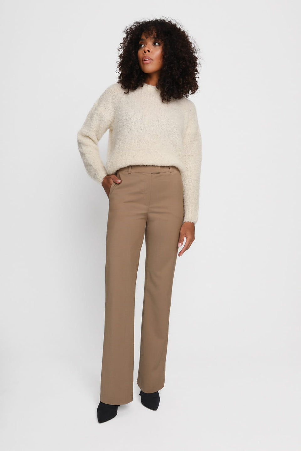 Miss Minimal Beige Trousers